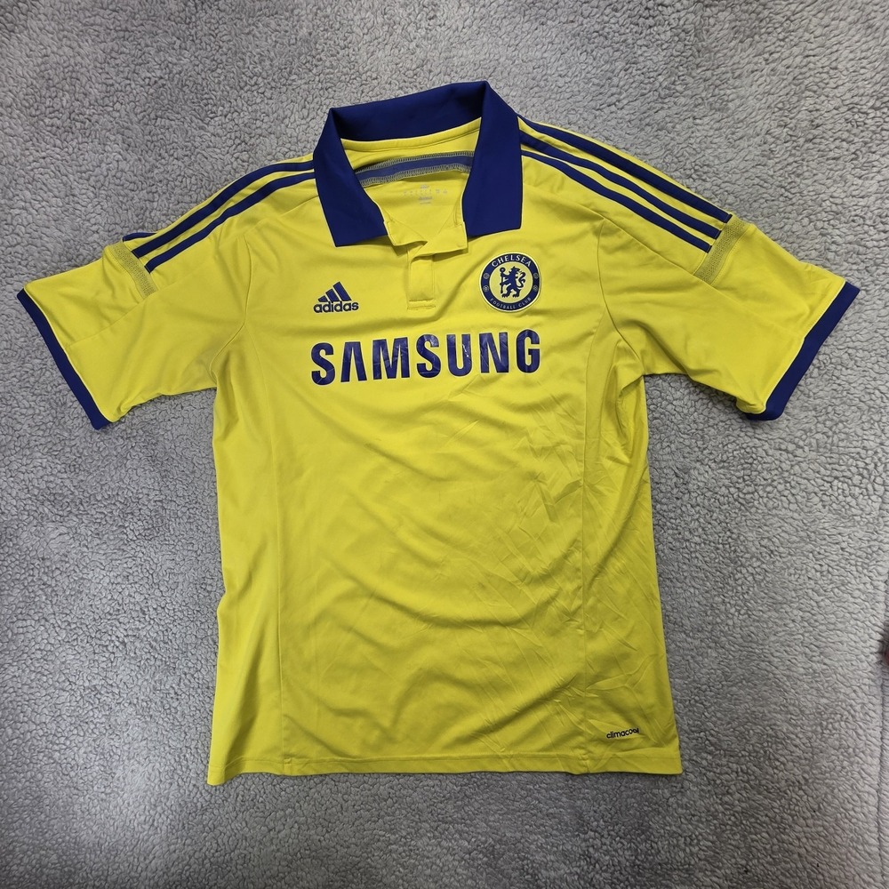 2014 Adidas Chelsea Football Club FC Yellow Jersey Size Large Samsung - Picture 5 of 9